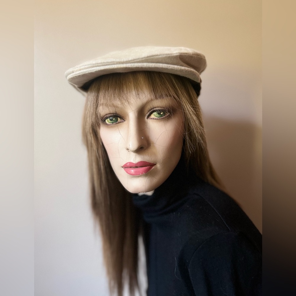Cream Hanna Hats Irish Linen Paperboy Hat